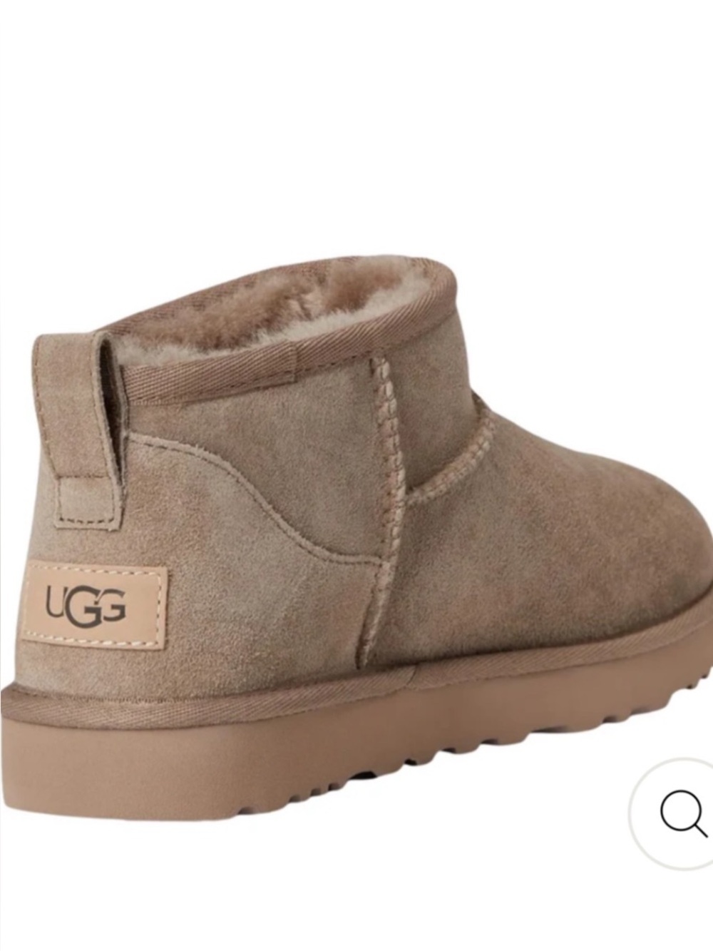 UGG Classic Ultra Mini Suede Ankle Boots, color Chestnut, size 8*